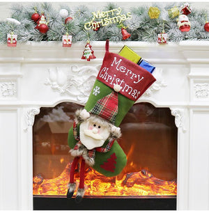 Large Merry Christmas Stockings - Xmas Home Decorations - Online Party Supplies