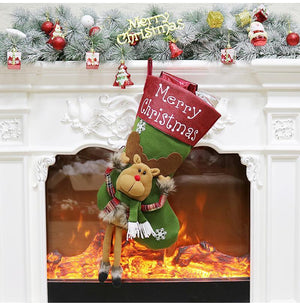 Large Merry Christmas Stockings - Xmas Home Decorations - Online Party Supplies