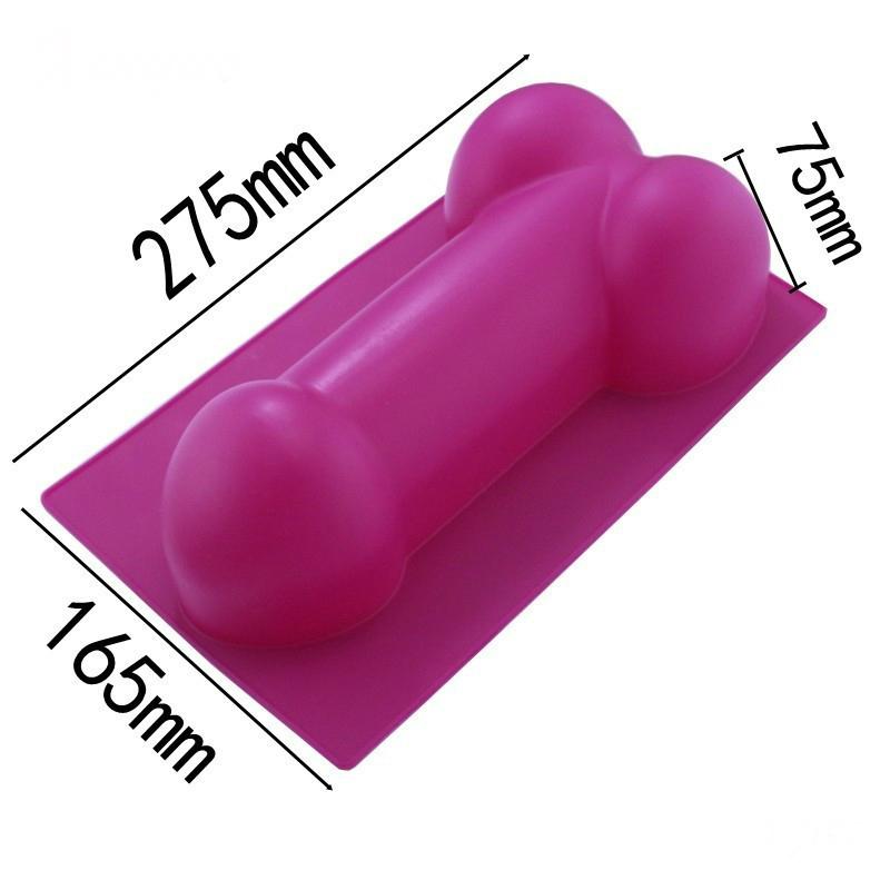 Large Pink Penis Shaped Silicon Bachelorette Cake Mold - Online Party Supplies
