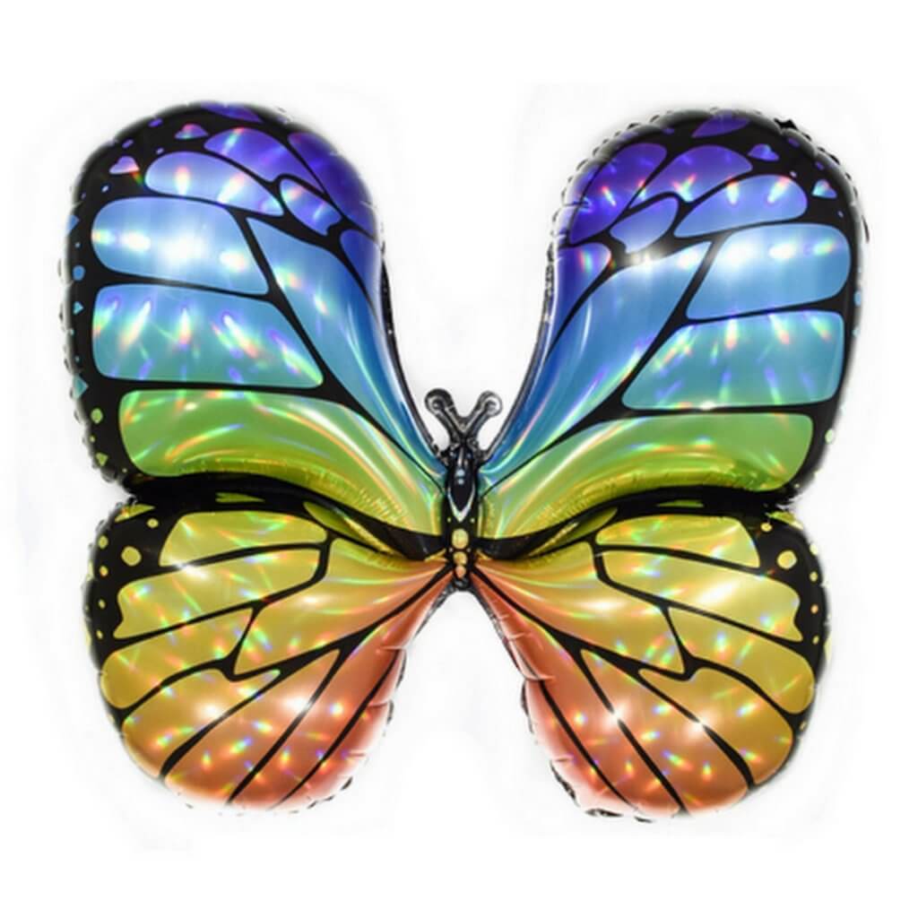 Rainbow Butterfly Foil Balloon