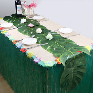 Large Tropical Artificial Monstera Leaves for Hawaiian Luau Party Decor (Pack of 10) - Online Party Supplies