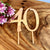 Acrylic Rose Gold Mirror Number 40 Birthday Cake Topper