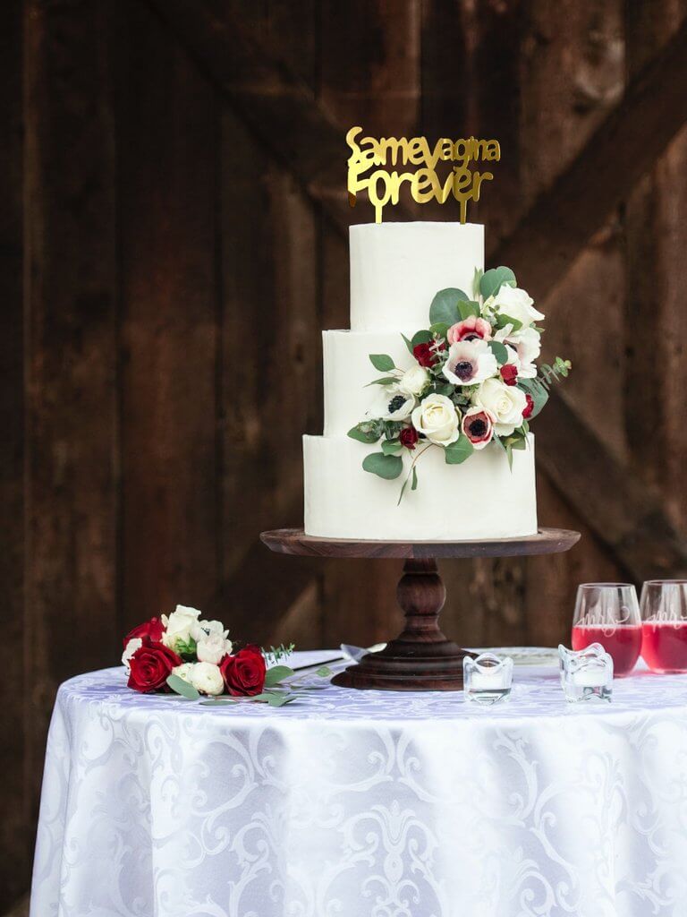 Gold Mirror Acrylic 'same vagina forever'  bachelor party Cake Topper