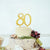 Acrylic Gold Mirror Number 80 Birthday Cake Topper