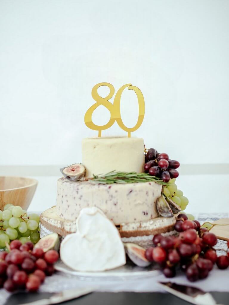 Acrylic Gold Mirror Number 80 Birthday Cake Topper