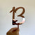 Acrylic Rose Gold Mirror Number 13 Birthday Cake Topper