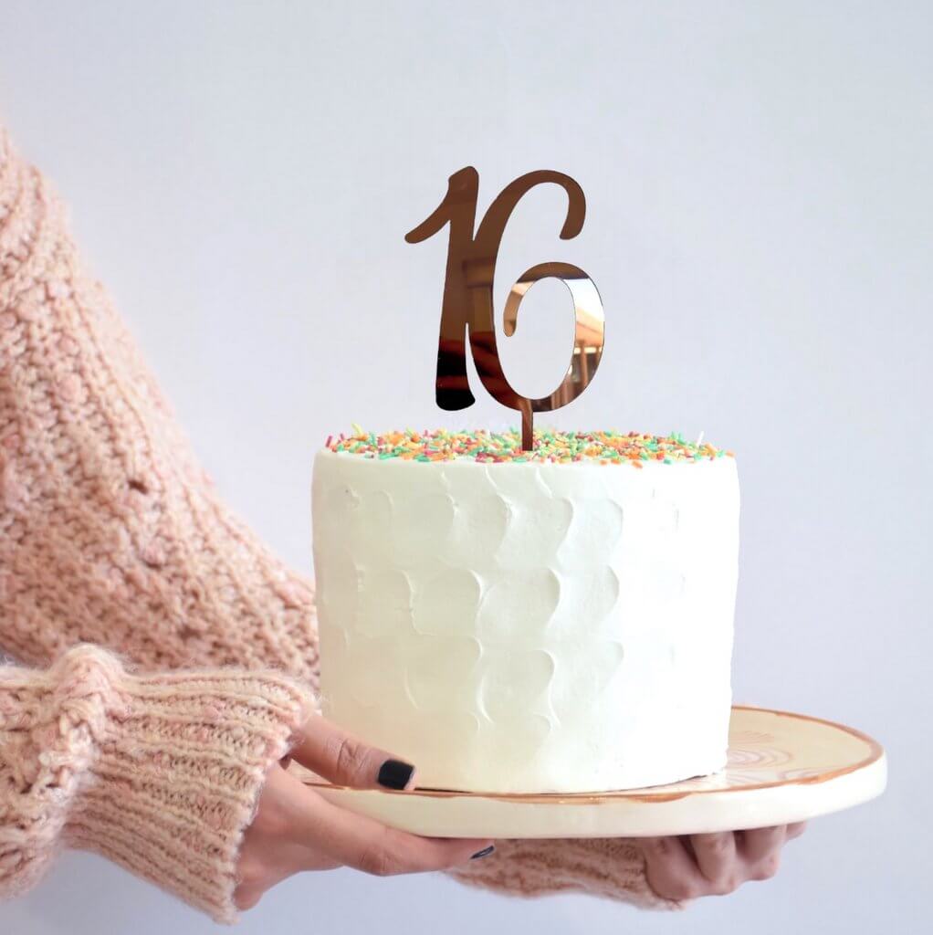 25 Pack 16th Birthday Cake Decorations, Sweet 16 Sixteen Cake Topper, |  NineLife - United Kingdom