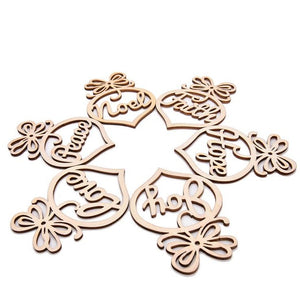 Laser Cut Religious Wooden Christmas Tree Ornaments 6 pack - Online Party Supplies