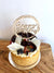 Wooden Geometric Round Happy Birthday Cake Topper