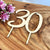 Wooden Number 30 Birthday Cake Topper