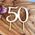 Wooden Number 50 Birthday Cake Topper