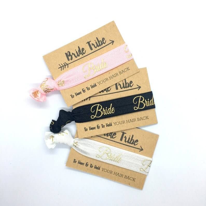 Wedding Bridal Shower Bride Hair Tie Wristband - Online Party Supplies