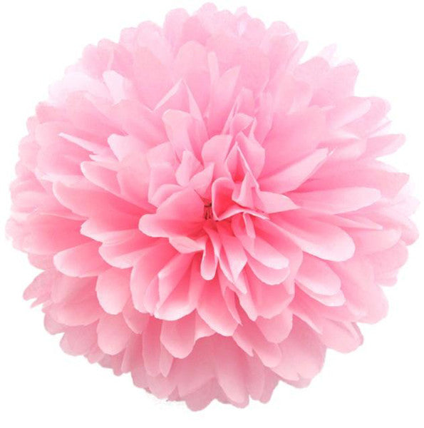 light pink Tissue Paper Pom Poms Pompoms Balls Flowers Party Hanging Decorations