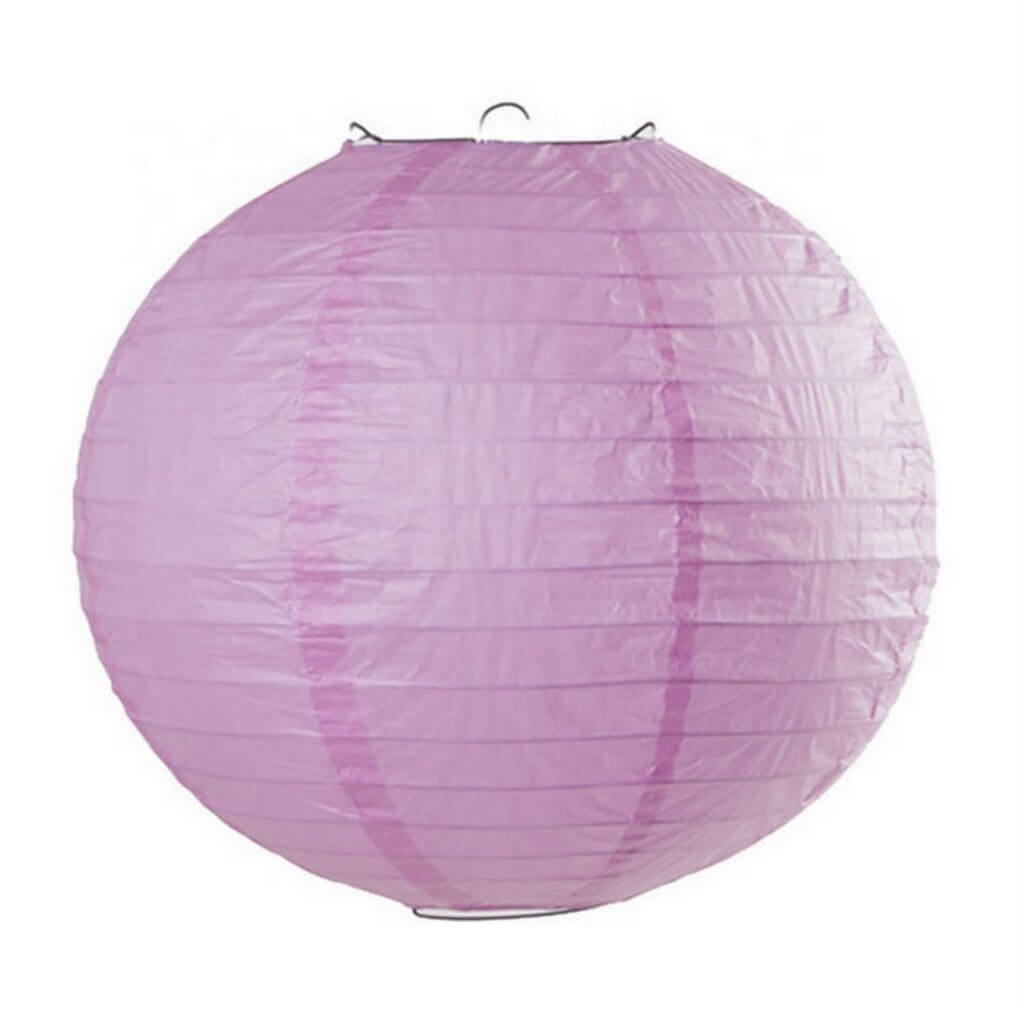 Lilac Round Chinese Paper Lantern - 4 Sizes