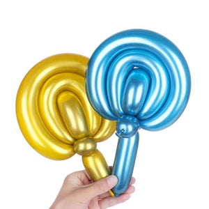 Long Chrome Latex Party Balloons 10pk