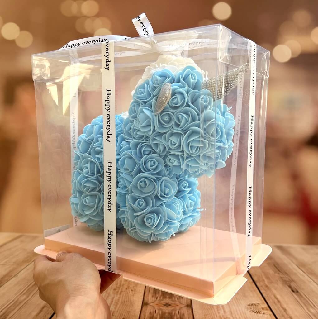 Luxury Everlasting Rose Unicorn with Gift Box - Blue