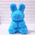 Luxury Everlasting Rose Bunny Rabbit with Gift Box - Light Blue