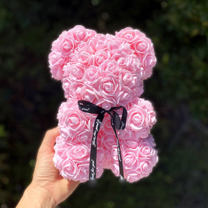 Luxury Everlasting light pink Rose Teddy Bear with Gift Box