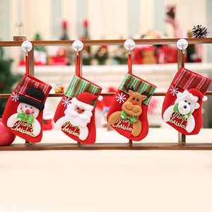 Merry Christmas Stocking Hanging Ornament (Santa, Snowman, Reindeer, Polar Bear)