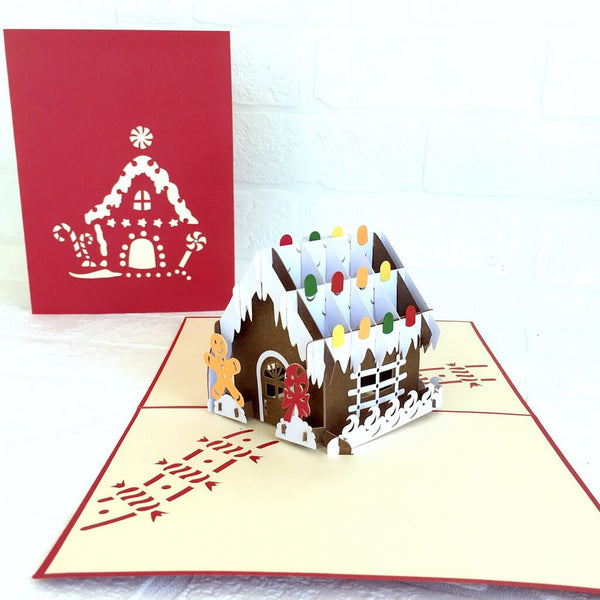 Christmas Gingerbread House Pop Up Card - Image 3
