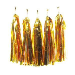 gold foil Tassel Garlands - Online Party Supplies