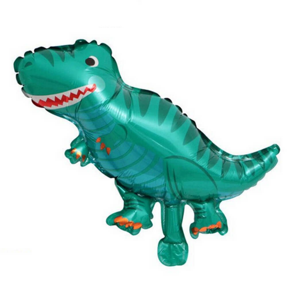 Online Party Supplies Mini blue tyrannosaurus T-Rex Dinosaur Shaped Foil Balloon