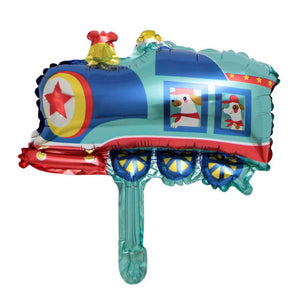 Online Party Supplies Mini Blue Train Shaped Construction Party Foil Balloon