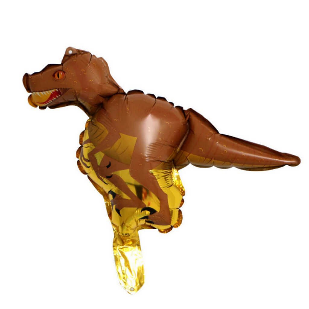 Online Party Supplies Mini brown velociraptor Dinosaur Shaped Foil Balloon