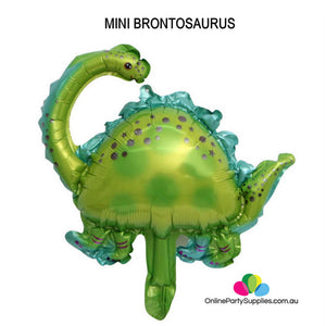 Online Party Supplies Mini Green Brontosaurus Dinosaur Shaped Foil Balloon