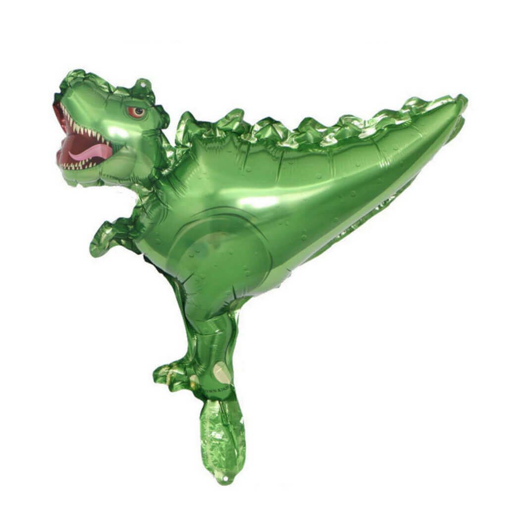 Online Party Supplies Mini green velociraptor Dinosaur Shaped Foil Balloon