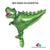 Online Party Supplies Mini green Velociraptor Jurassic World Dinosaur Shaped Helium Foil Balloon