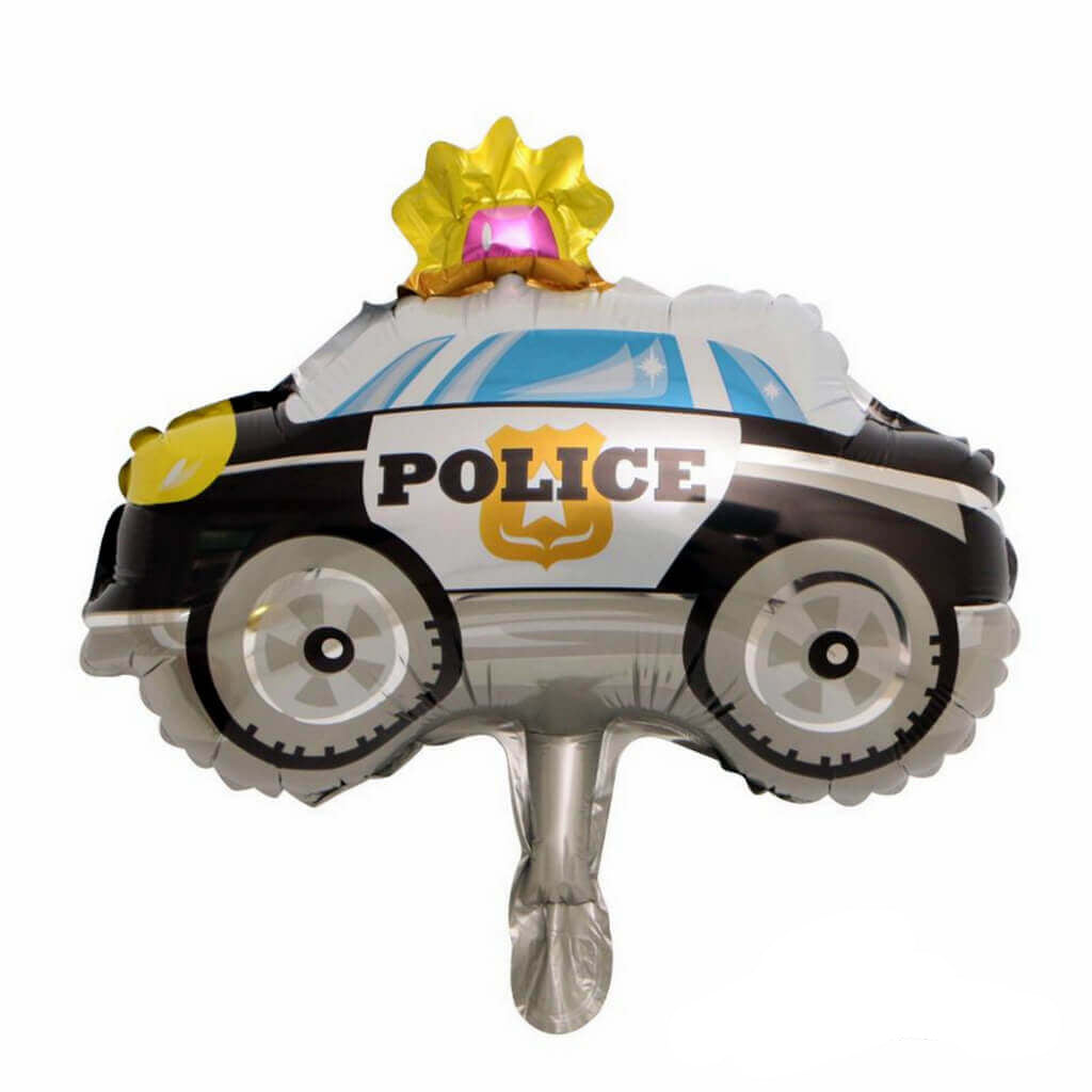 Online Party Supplies Mini Police Car Shaped Rescue Team Vehicle Party Foil Balloon