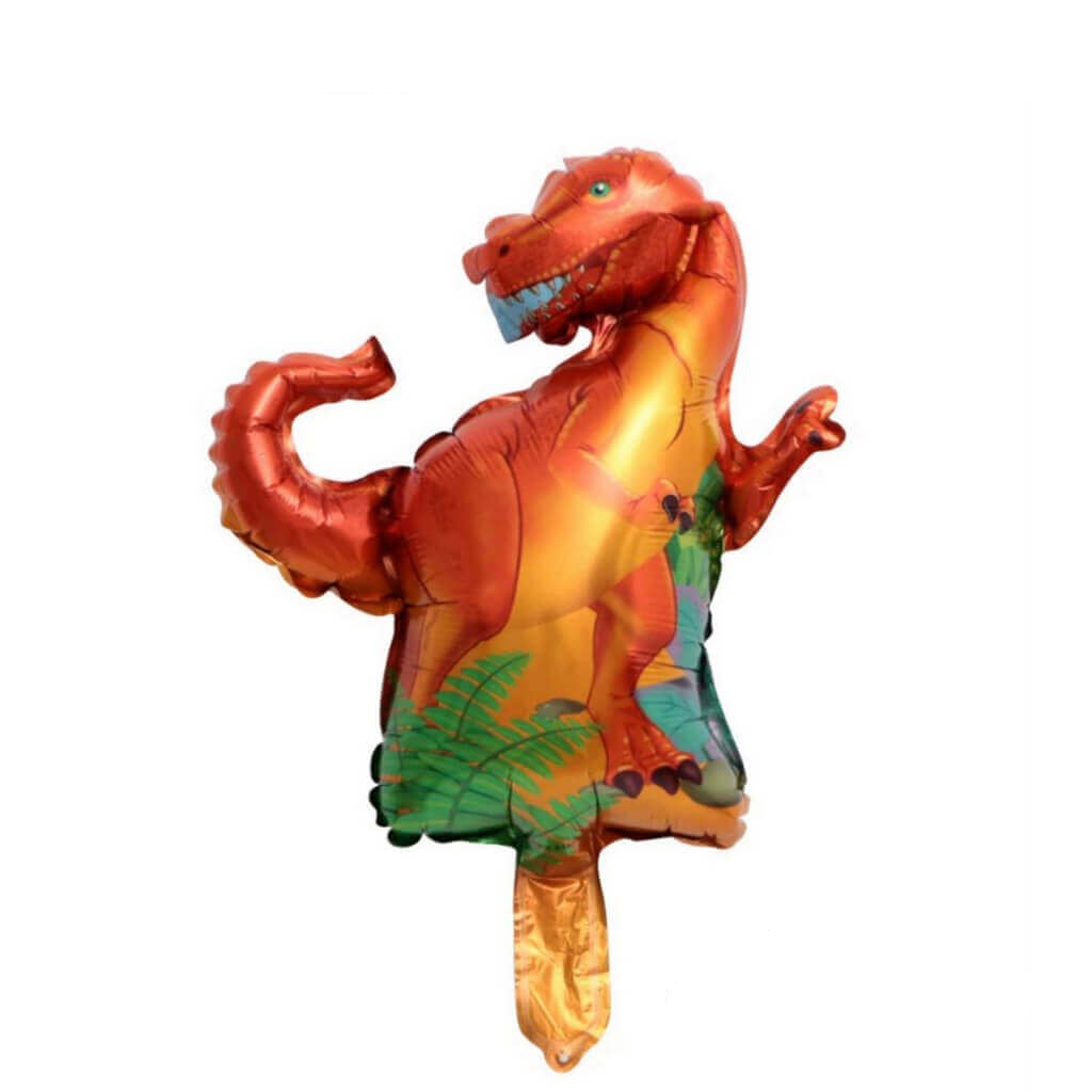 Online Party Supplies Mini red T-Rex Dinosaur Shaped Foil Balloon