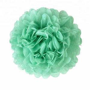 mint green Tissue Paper Pom Poms Pompoms Balls Flowers Party Hanging Decorations