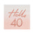 Ginger Ray Rose Gold Foiled Watercolour Hello 40 Birthday Napkins