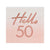 Ginger Ray Rose Gold Foiled Watercolour Hello 50 Birthday Napkins