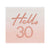 Ginger Ray Rose Gold Foiled Watercolour Hello 30 Birthday Napkins
