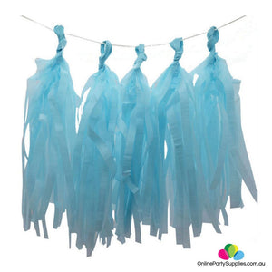 Multicoloured Tissue Paper and Foil Tassel Garlands - Online Party Supplies