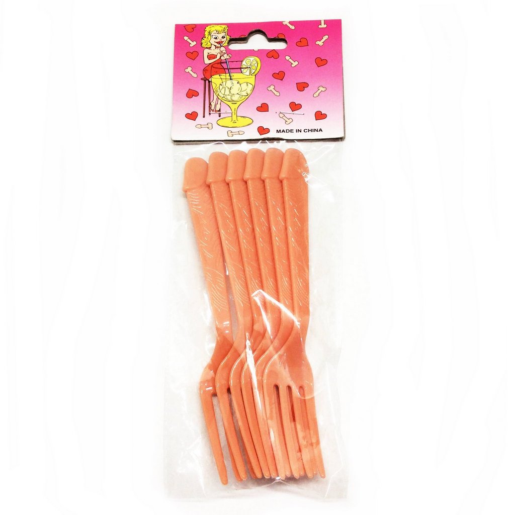 adult party cutlery penis shape forks for hens night fun