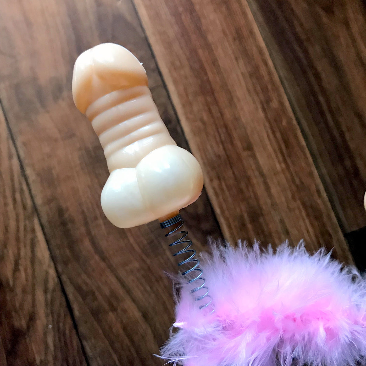 Naughty Hen Party Pink Penis with Fur Boppers Headband - Bachelorette Party Supplies - Online Party Supplies