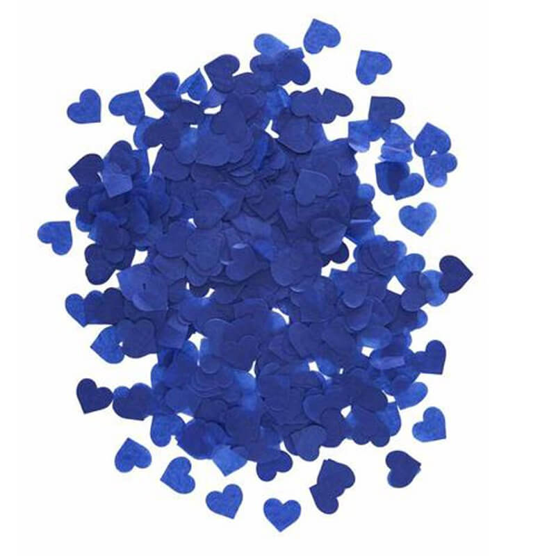 1.5cm Heart Paper Confetti Table Scatters - Navy Blue