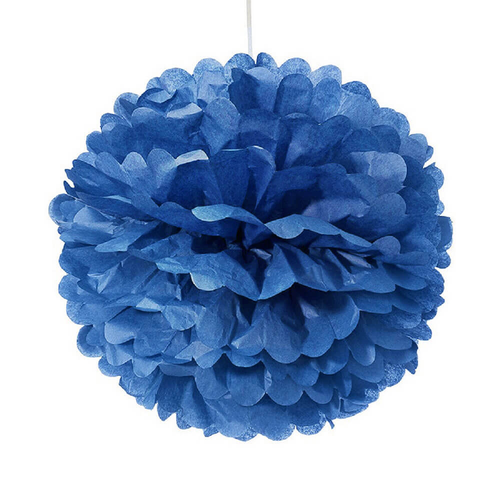 Navy blue Tissue Paper Pom Poms Pompoms Balls Flowers Party Hanging Decorations