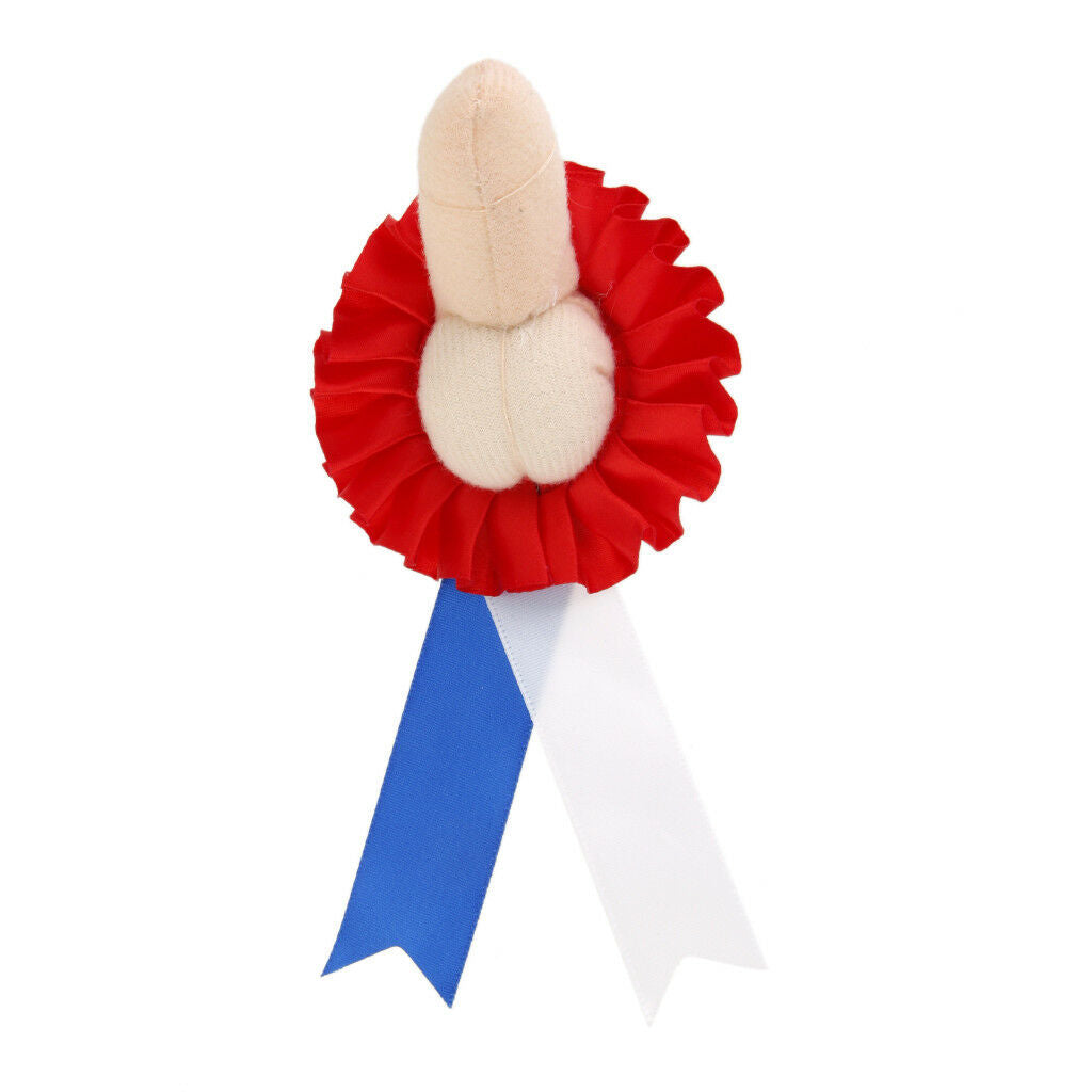 Funny Hens Night Party Penis Rosette Badge - Fun Bachelorette Party or Birthday Gag Gifts