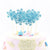 Blue Glitter Snowflake Paper Cupcake Topper 10 Pack