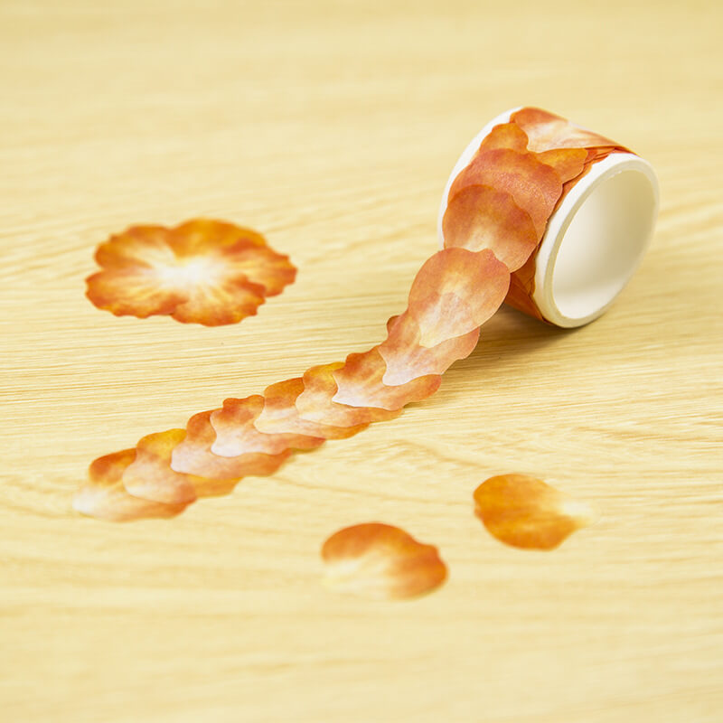 Orange plum blossom Flower Petal Washi Tape Sticker 200 Roll - A26