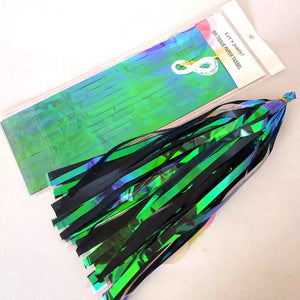 Online Party Supplies Iridescent dark Green Tassel Garland (Pack of 5)