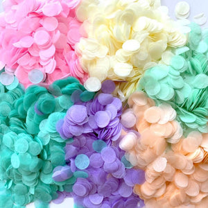 20g Round Circle Tissue Paper Party Confetti Table Scatters - Pastel Rainbow