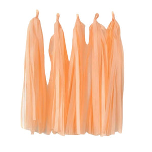 peach Tissue Paper Tassel Garlands - Online Party Supplies