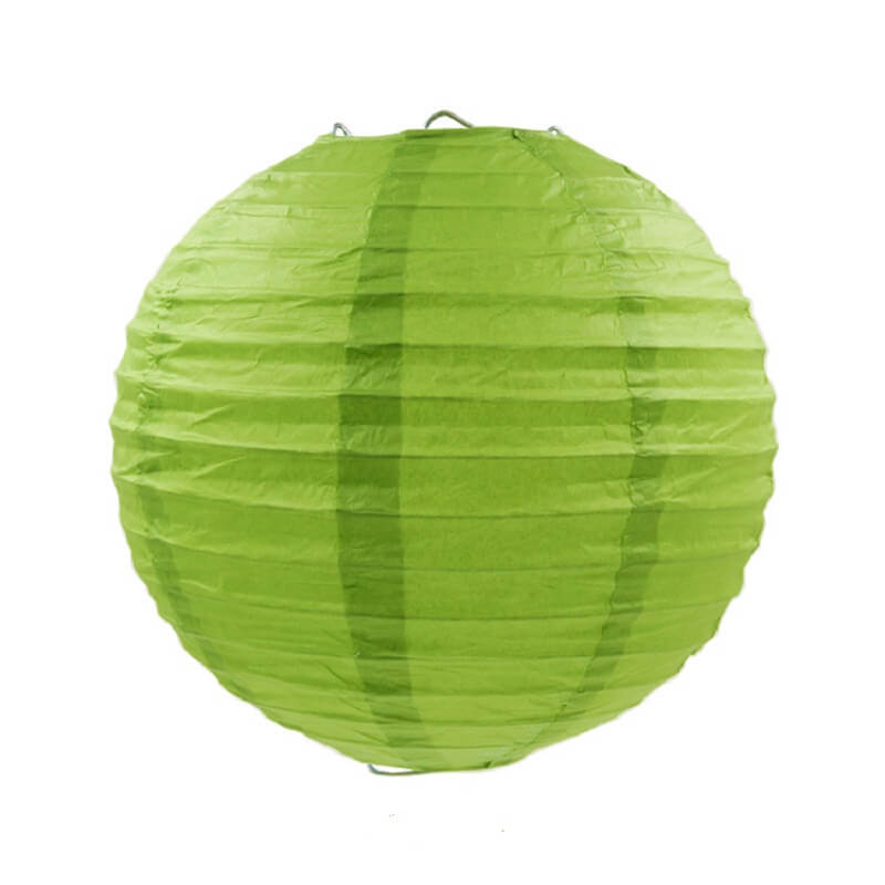 Pear Green Round Chinese Paper Lantern - 4 Sizes