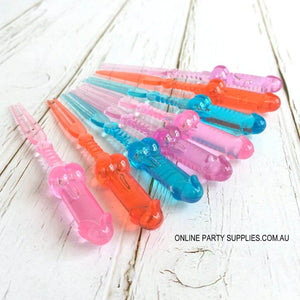 Online Party Supplies Naughty Adult Birthday Party Penis Shaped Cocktail Forks